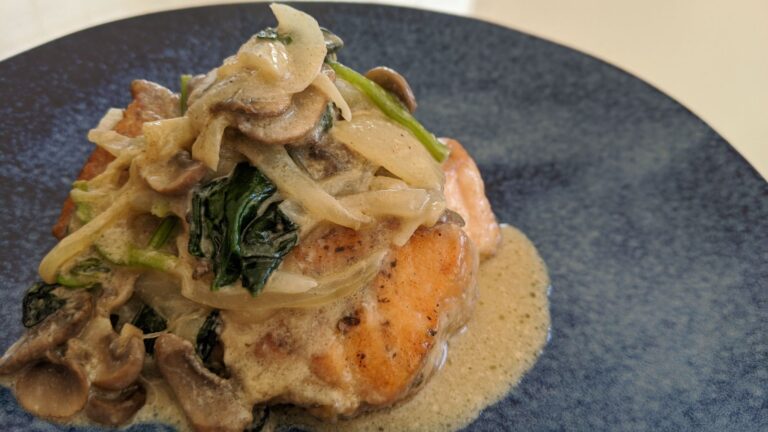Feature Image Creamy Seared Salmon with Spinach Recipe